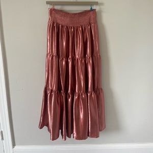 Free People Moonbeam Silk Maxi Skirt